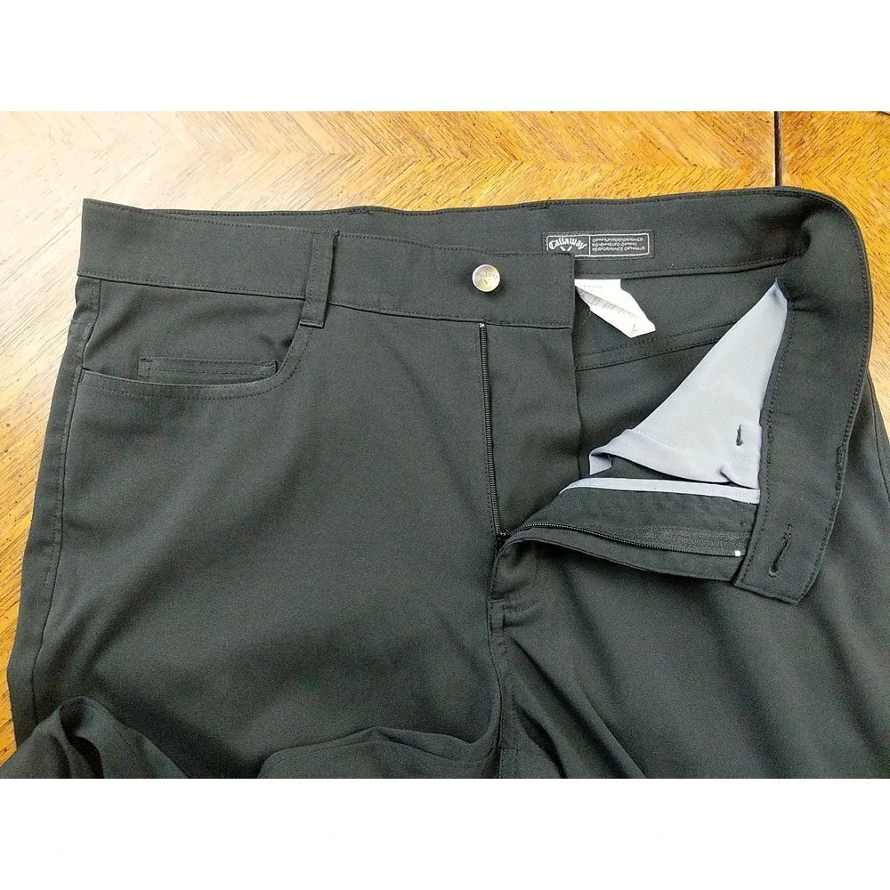 Callaway‎ Golf Pants Optimum Performance Athletic 31(33*)x32 Black Breathable